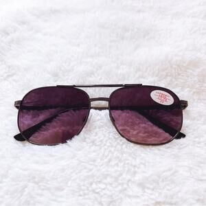 Nina Silver & Purple Lenses Tinted Reader Glasses